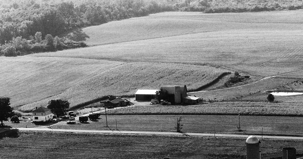 Vintage Aerial photo from 1983 in Wyoming County, NY