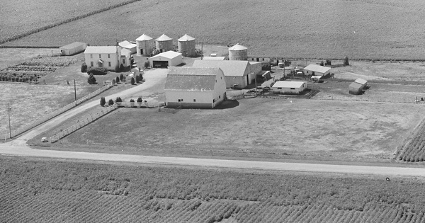 Vintage Aerial photo from 1980 in Macon County, IL
