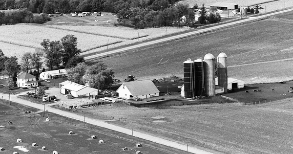 Vintage Aerial photo from 1976 in Rock Island County, IL