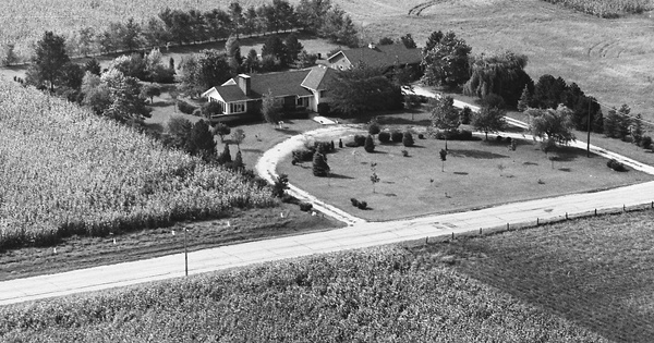 Vintage Aerial photo from 1972 in Livingston County, IL