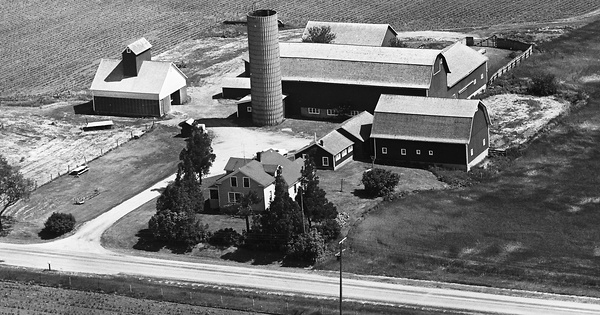 Vintage Aerial photo from 1965 in Kane County, IL