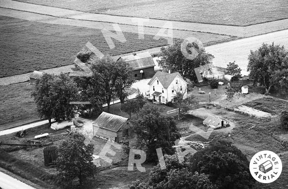 Vintage Aerial Iowa Clinton County 1970 33LCL12
