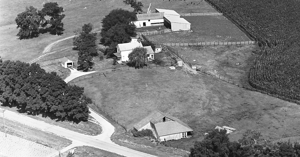 Vintage Aerial photo from 1966 in Marshall County, IN
