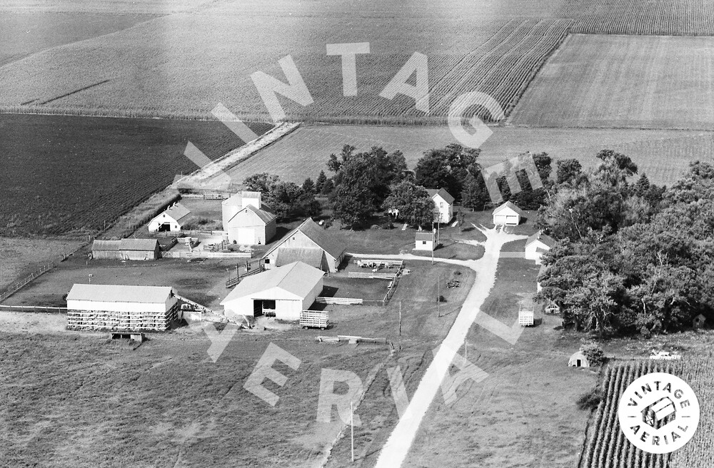 Vintage Aerial Iowa Humboldt County 1971 16IHU15