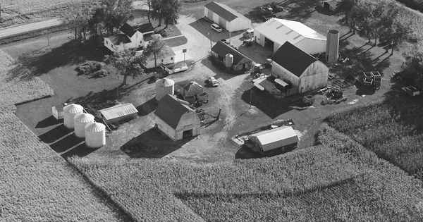 Vintage Aerial photo from 1999 in Kossuth County, IA