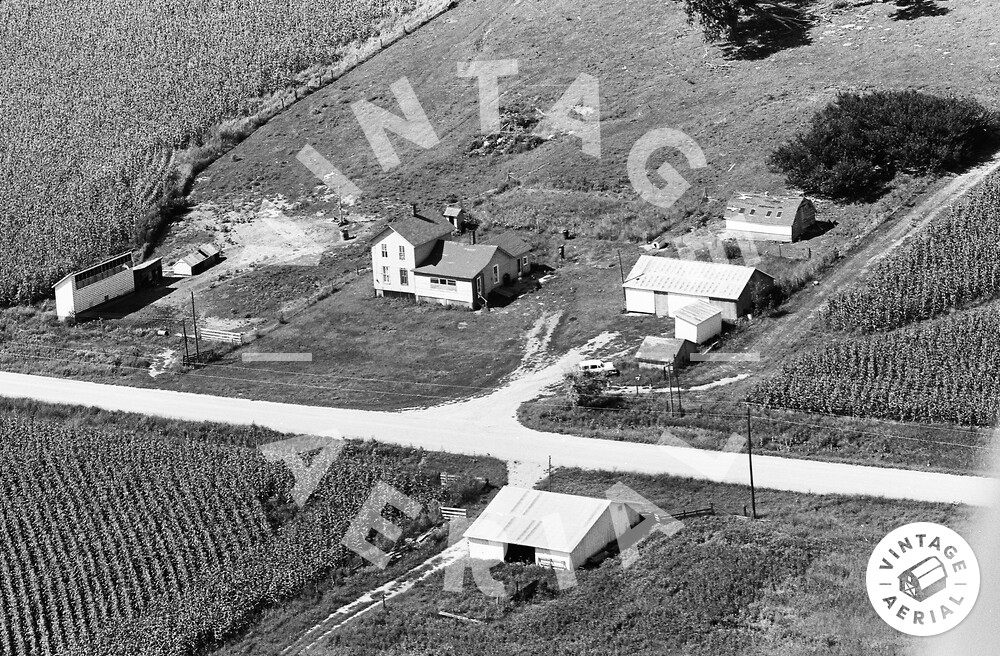 Vintage Aerial Iowa Linn County 1964 10DLI35