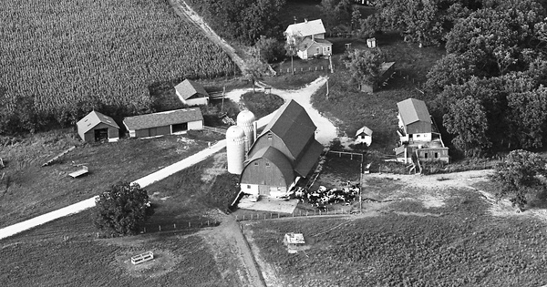 Vintage Aerial photo from 1964 in Dane County, WI