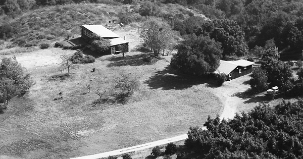 Vintage Aerial photo from 1967 in San Diego County, CA