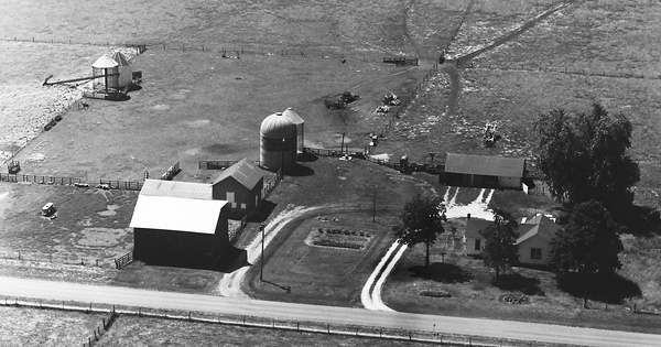 Vintage Aerial photo from 1966 in Warren County, IL