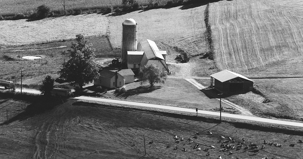Vintage Aerial photo from 1983 in Madison County, NY