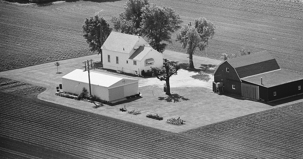 Vintage Aerial photo from 1980 in Kankakee County, IL