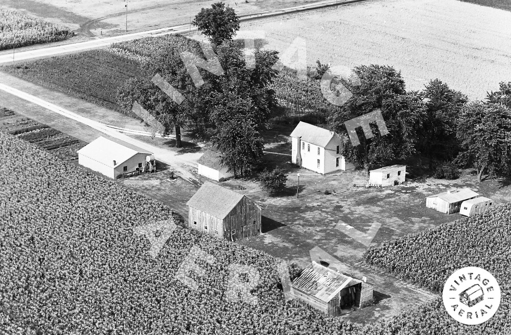 Vintage Aerial Illinois Vermilion County 1966 55 FVE 36