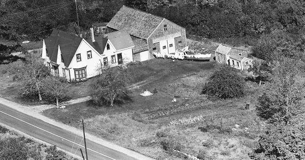 Vintage Aerial photo from 1963 in Lincoln County, ME