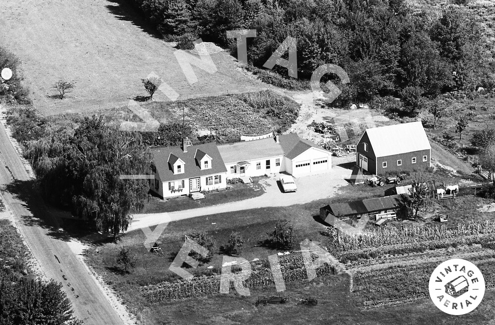 Vintage Aerial Maine Kennebec County 1967 18FKE1