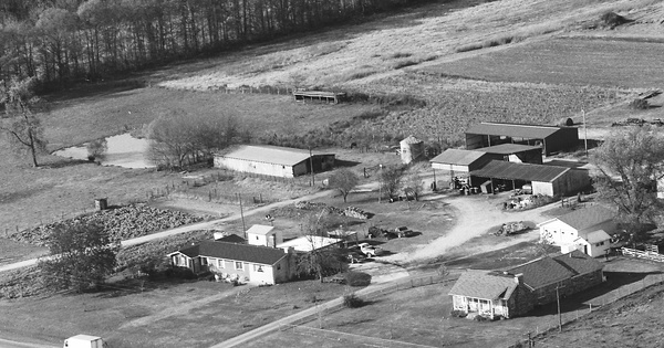 Vintage Aerial photo from 1985 in Lawrence County, AL