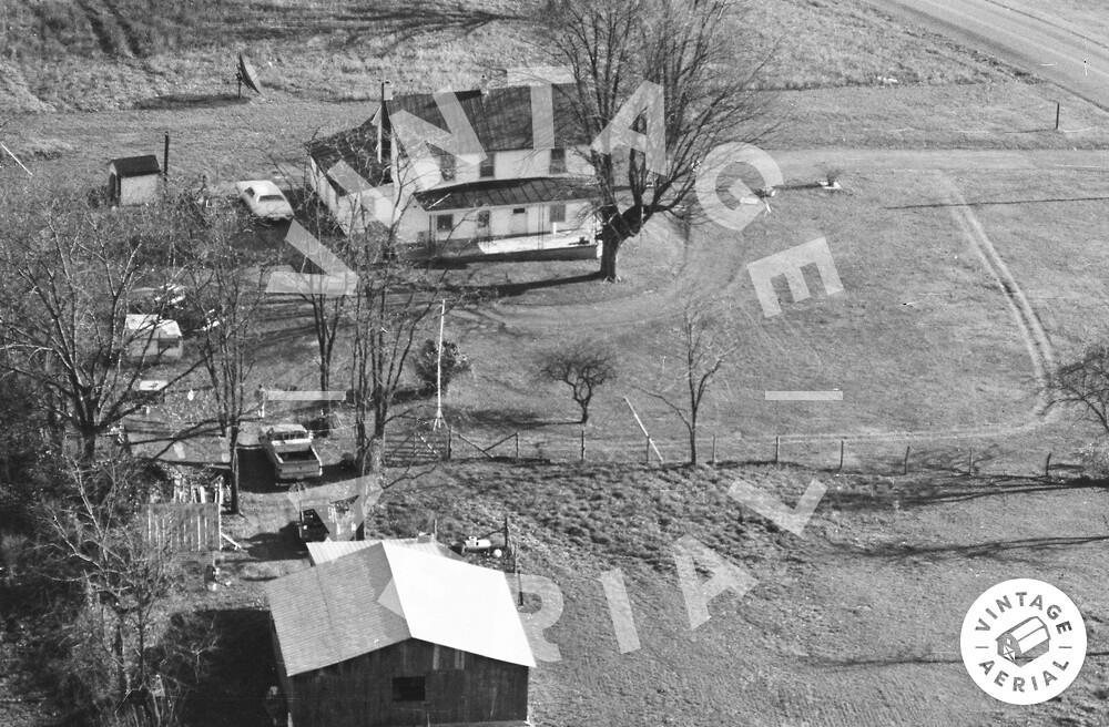 Vintage Aerial Virginia Franklin County 1985 77RFR1