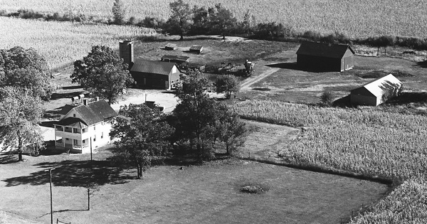 Vintage Aerial photo from 1966 in Jasper County, IN