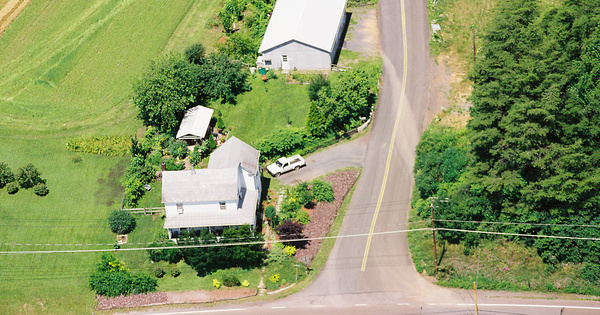 Vintage Aerial photo from 2000 in Columbia County, PA