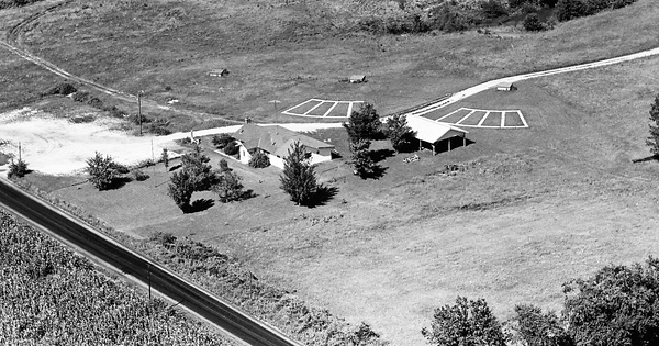Vintage Aerial photo from 1967 in Christian County, IL
