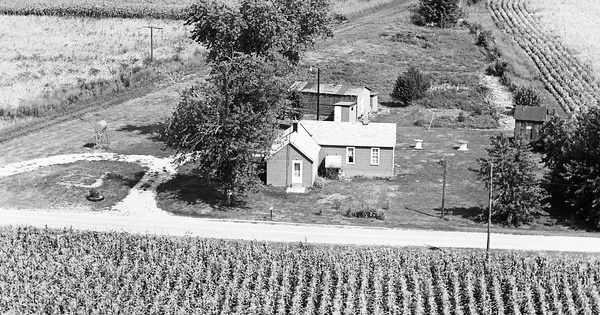 Vintage Aerial photo from 1967 in Edgar County, IL