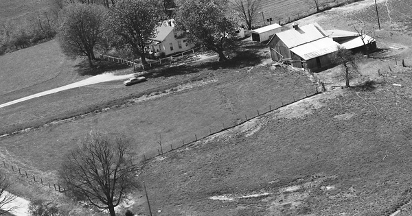 Vintage Aerial photo from 1986 in Nelson County, KY