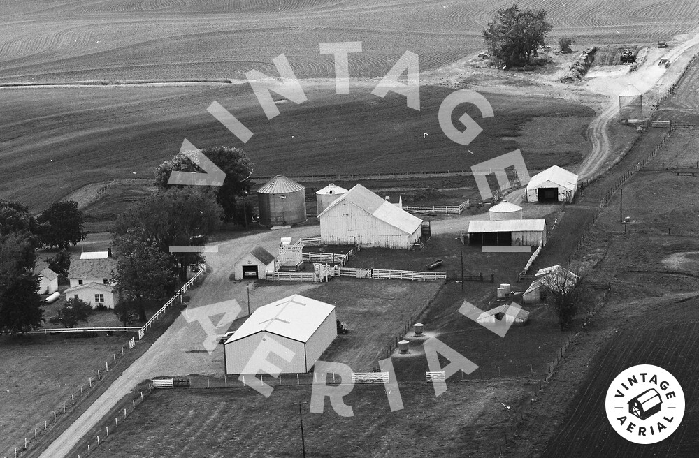 Vintage Aerial Iowa Mills County 1979 53GMI12