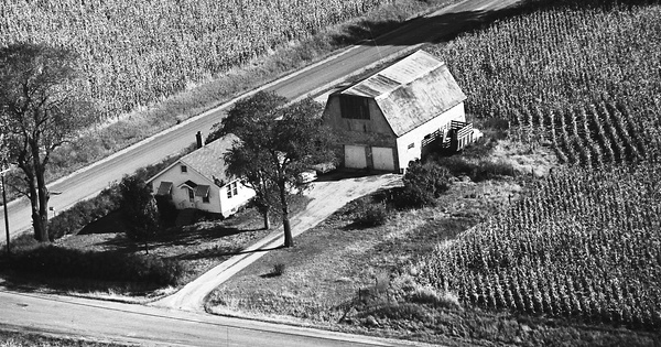 Vintage Aerial photo from 1969 in Scott County, IA