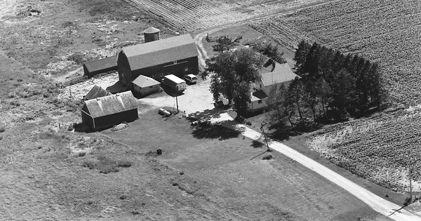Vintage Aerial photo from 1980 in Bremer County, IA