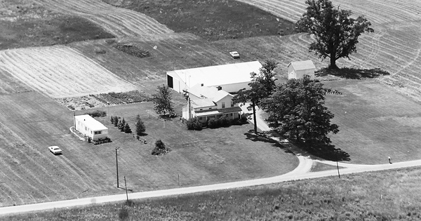 Vintage Aerial photo from 1974 in Lenawee County, MI