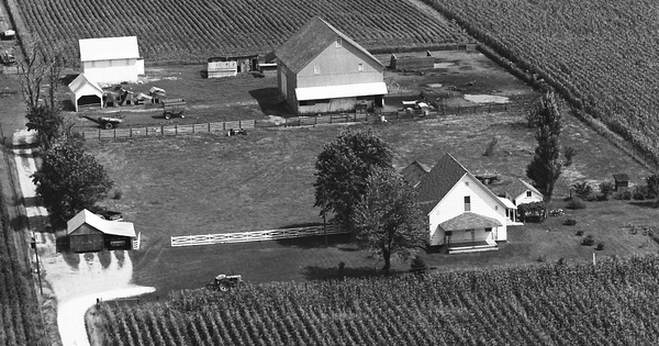 Vintage Aerial photo from 1973 in Tipton County, IN