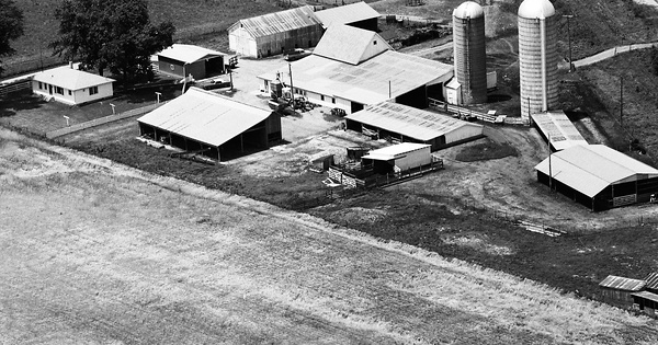 Vintage Aerial photo from 1975 in Rush County, IN