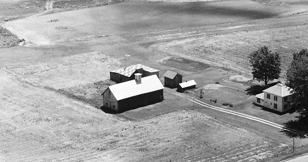 Vintage Aerial photo from 1968 in Morrow County, OH