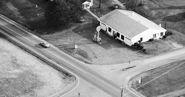 Vintage Aerial photo from 1989 in Davie County, NC