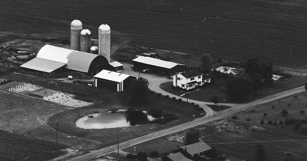Vintage Aerial photo from 1983 in Tompkins County, NY