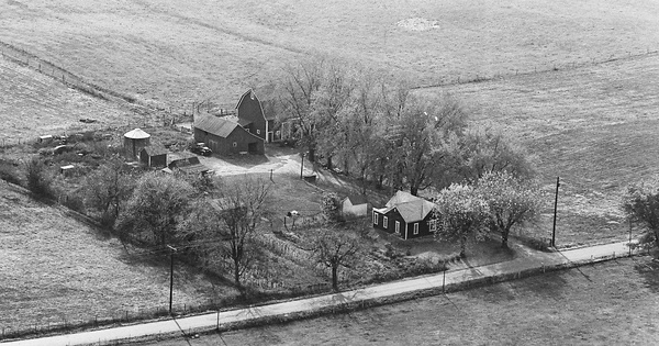 Vintage Aerial photo from 1964 in Fulton County, IN