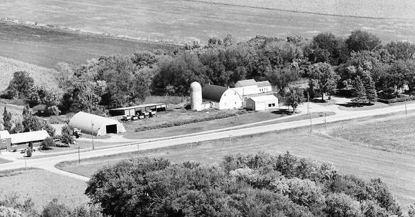 Vintage Aerial photo from 1977 in Redwood County, MN