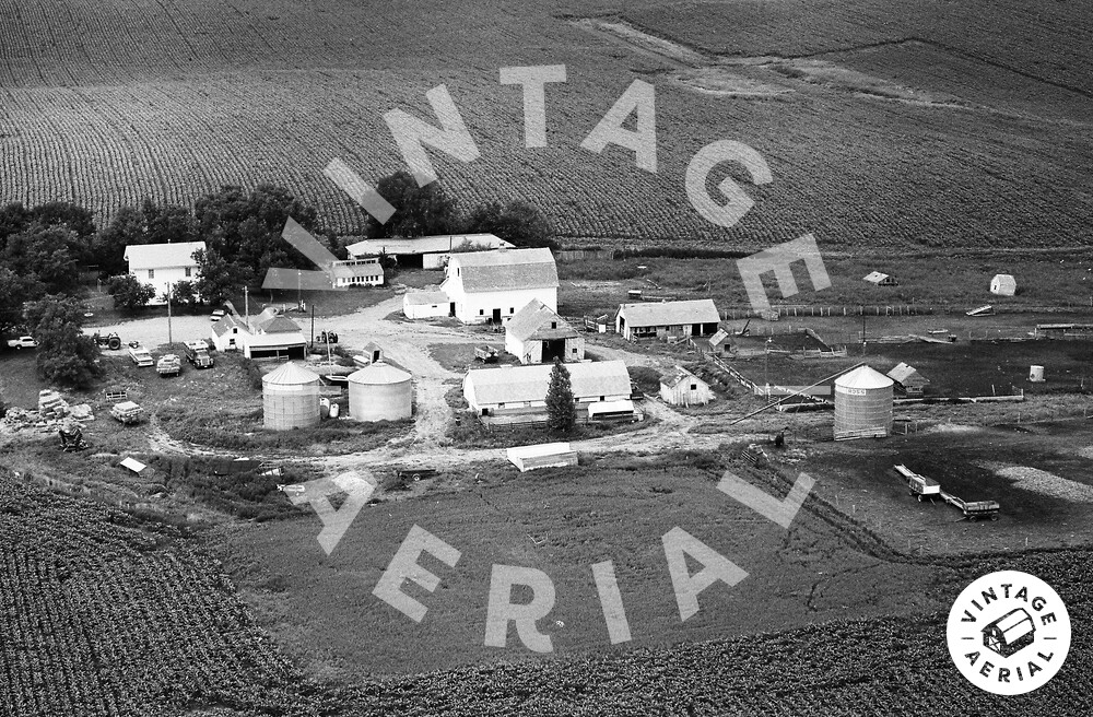 Vintage Aerial Iowa Plymouth County 1975 77MPL15