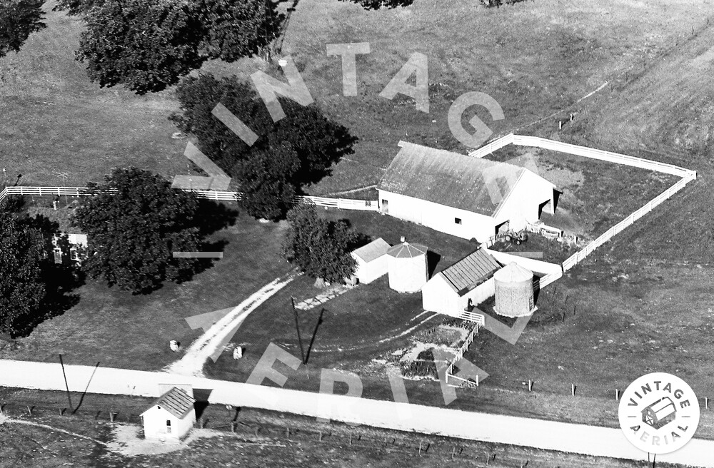 Vintage Aerial Iowa Linn County 1964 15DLI27