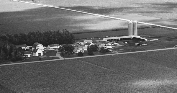 Vintage Aerial photo from 1968 in Kossuth County, IA
