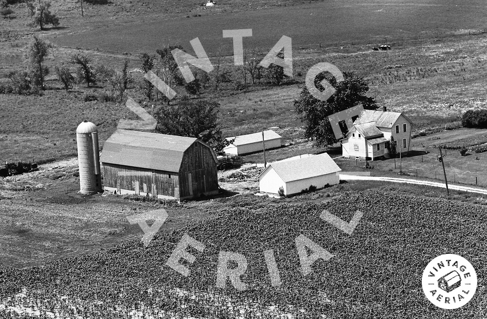 Vintage Aerial Iowa Bremer County 1970 40LBR2