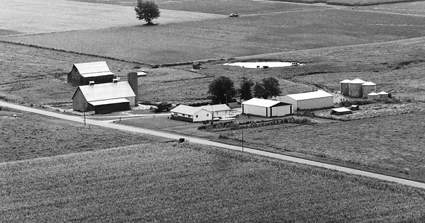 Vintage Aerial photo from 1975 in Jasper County, IL