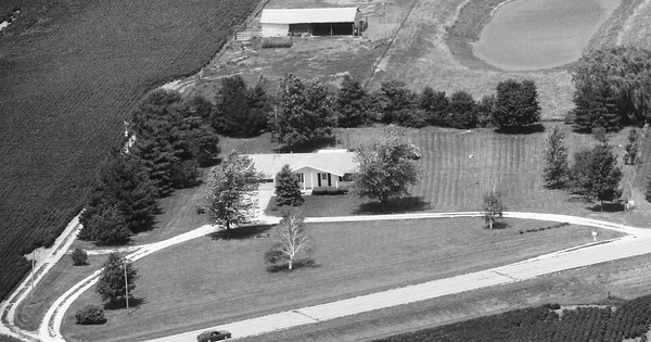 Vintage Aerial photo from 1989 in Morgan County, IL