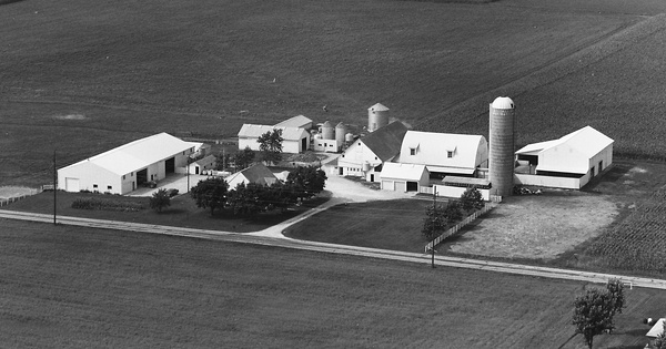 Vintage Aerial photo from 1995 in Mercer County, OH