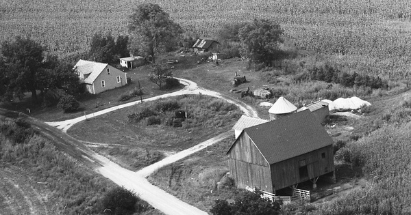 Vintage Aerial photo from 1973 in Fulton County, IN