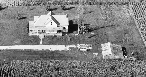 Vintage Aerial photo from 1980 in Edgar County, IL