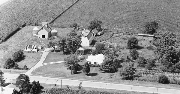 Vintage Aerial photo from 1968 in Livingston County, IL