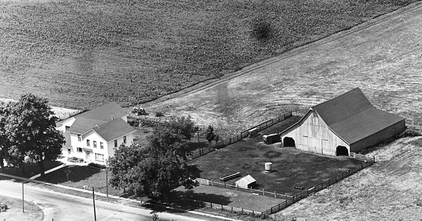 Vintage Aerial photo from 1965 in Bureau County, IL