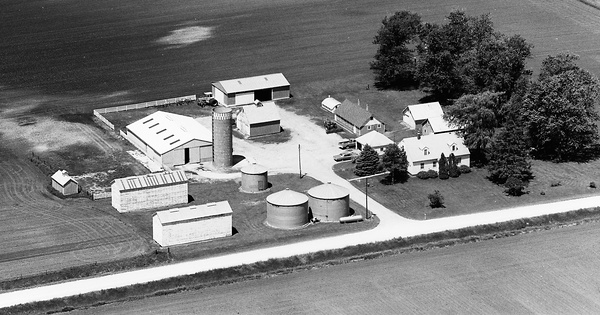 Vintage Aerial photo from 1976 in Fayette County, IA