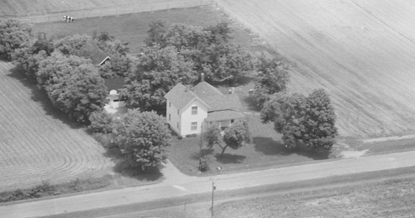 Vintage Aerial photo from 1980 in Clinton County, MI