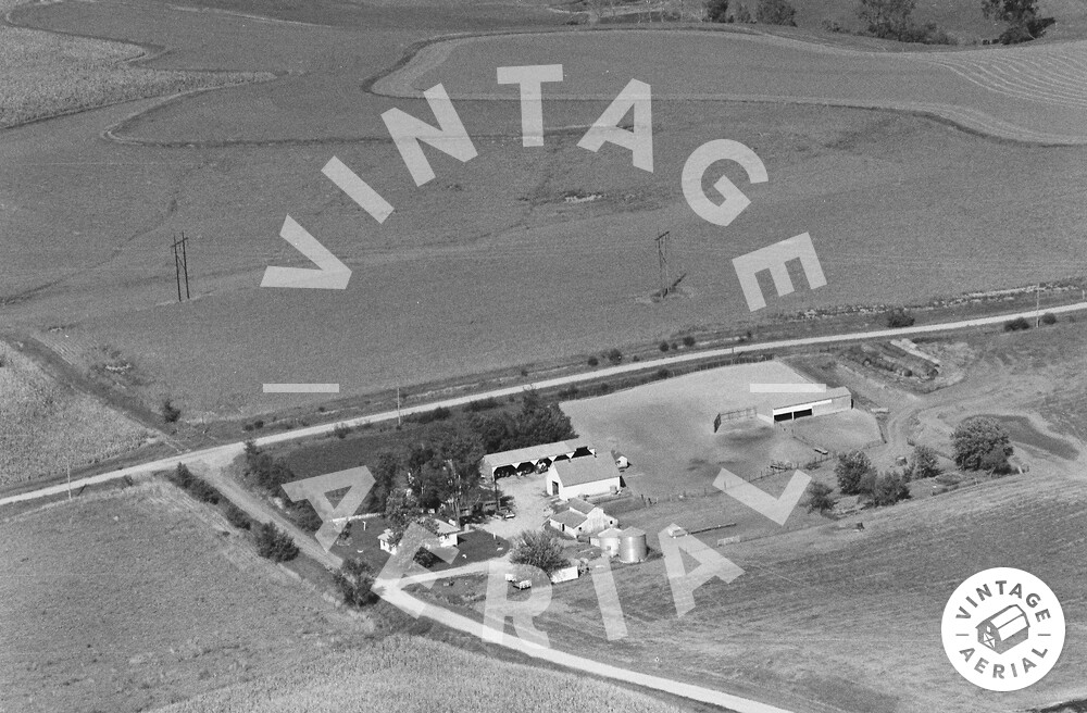 Vintage Aerial Iowa Shelby County 1981 55CSH10
